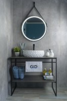 Раковина Gid 9030wf 51187 накладная белая 48x34x15