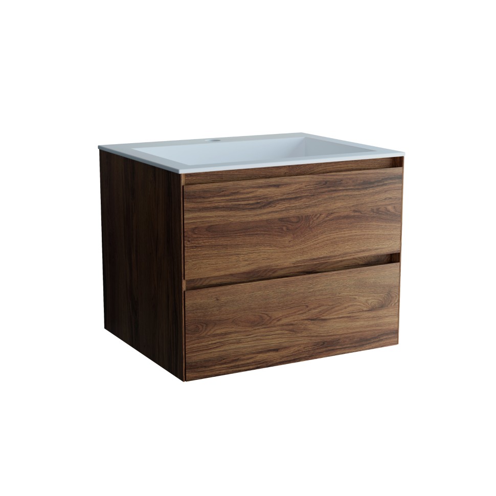 База под раковину Vincea  Luka 600 подвесная, 2 выкатных ящика soft-close, С.Oak