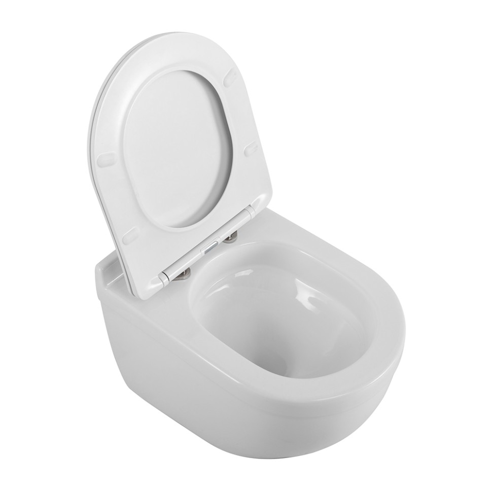 Унитаз подвесной безободковый с сиденьем и смывом TORNADO BelBagno SENSO-TOR BB017CH-TOR/SC