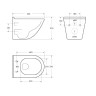 Унитаз подвесной безободковый с сиденьем и смывом TORNADO BelBagno SENSO-TOR BB017CH-TOR/SC