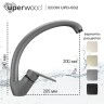 Смеситель для кухни высокий Uperwood ECON UPD-002-03, серыйатовый