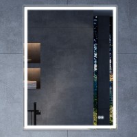 Зеркало LED VLM-3VN500-2 500х700 c сенсорным выключателем и диммером, антизапотевание