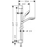 Душевой гарнитур Hansgrohe Croma Select E Multi 26580400 хром