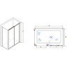 Душевой уголок RGW 150х90х185 см CL-48 CL-14+Z-050-1 Прямоуг., Хром, Прозрачное, 5 мм Easy Clean (32094895-011)