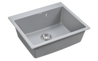 Мойка KANTE 60, IT-GRANIT, PM106052-GRM, серый металлик, 600х520 мм, Paulmark