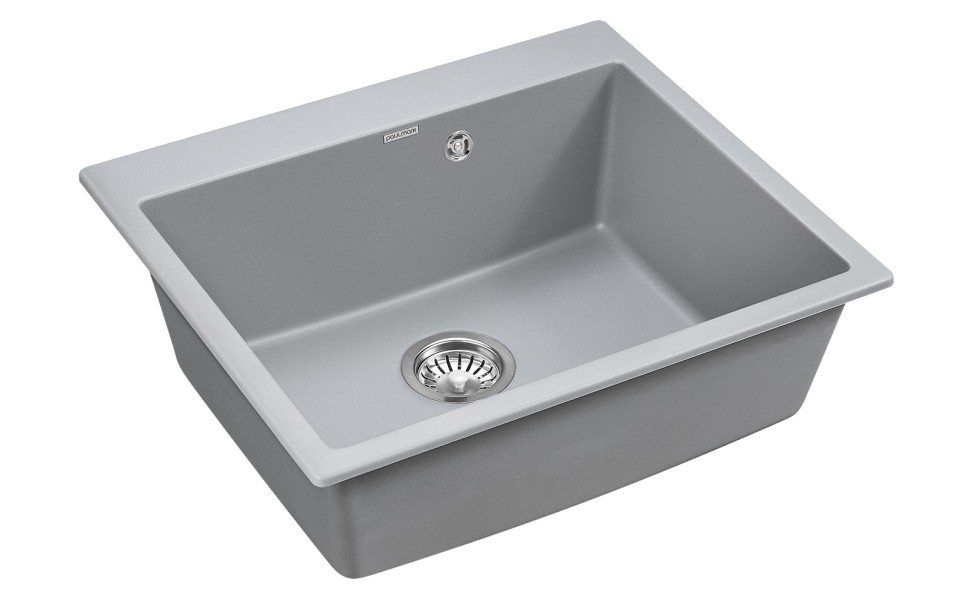 Мойка KANTE 60, IT-GRANIT, PM106052-GRM, серый металлик, 600х520 мм, Paulmark