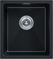 Мойка LUMI 41UNI, IT-GRANIT, LU41-BLM, черный металлик, 410х460, Paulmark