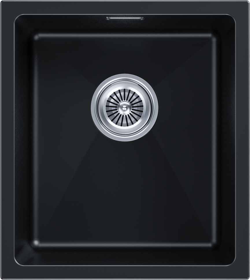 Мойка LUMI 41UNI, IT-GRANIT, LU41-BLM, черный металлик, 410х460, Paulmark