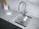 Мойка LUMI 41UNI, IT-GRANIT, LU41-BLM, черный металлик, 410х460, Paulmark