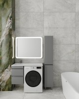 Тумба подвесная STYLE LINE "Даллас 100" Люкс Плюс серая с раковиной ESTETUS Даллас 1000*480 левый  