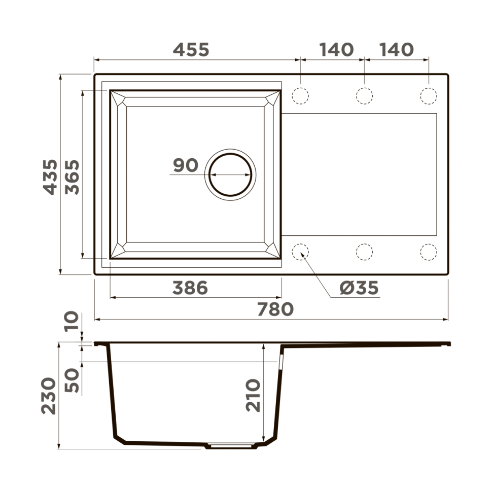 Кухонная мойка Omoikiri Sakaime 78-GR Tetogranit/leningrad grey