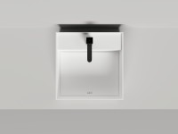 Раковина накладная ARMONIA SQUARE TOP 02  без отверстия под смеситель 450х450х250 S-Stone Матовое