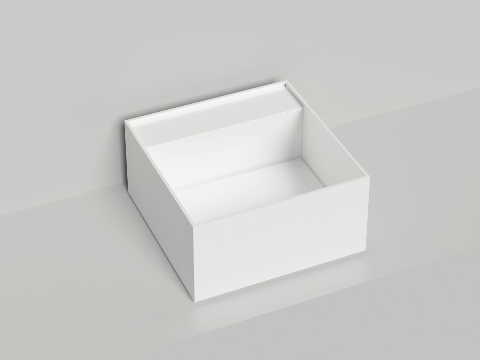 Раковина накладная ARMONIA SQUARE TOP 02  без отверстия под смеситель 450х450х250 S-Stone Матовое