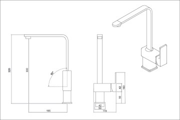 Смеситель EMAR EC-3014 3014.7 Антрацит