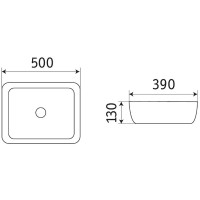 Раковина Ceramalux накладная 2105B цвет черный