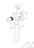 Смеситель с гигиеническим душем MILLEAU Tissage ML12056BK-CR с монтажным блоком (встройка), Хром