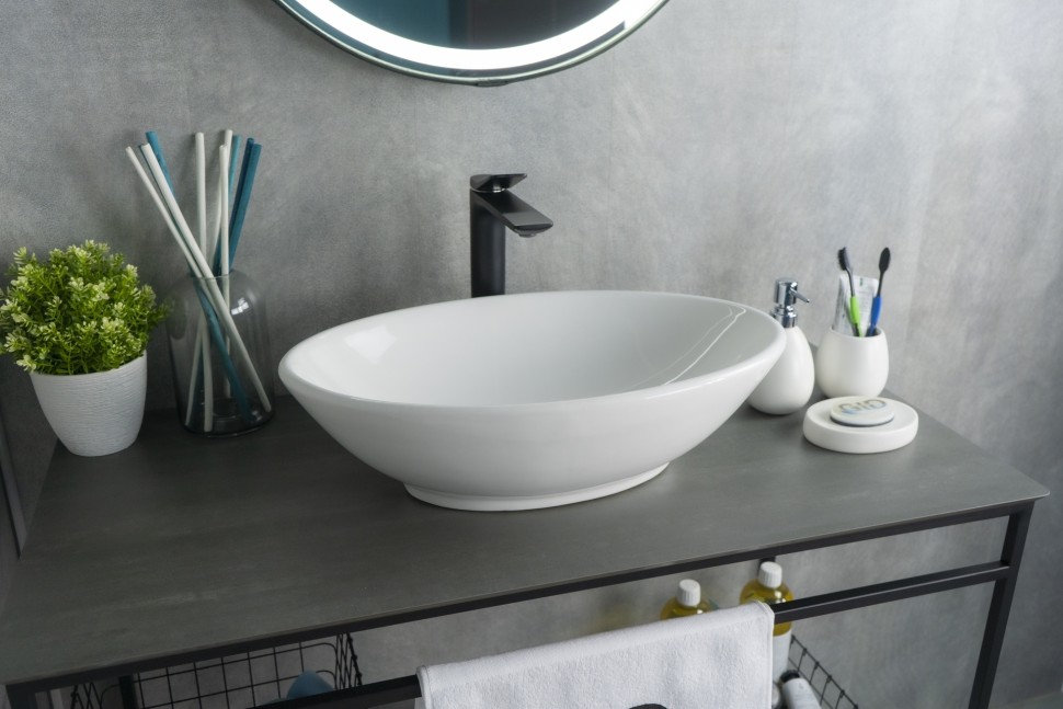 Раковина Gid N9021 51109 накладная белая 52x32x14