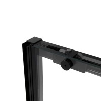 Душевая дверь Slim Soft VDS-1SS140CLB, 1400, черный, стекло прозрачное