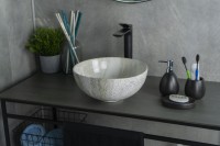 Раковина Gid Mnc487 54435 накладная под камень глянцевая 32x32x14