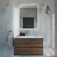 База под раковину Vincea  Luka 800 подвесная, 2 выкатных ящика soft-close, С.Oak