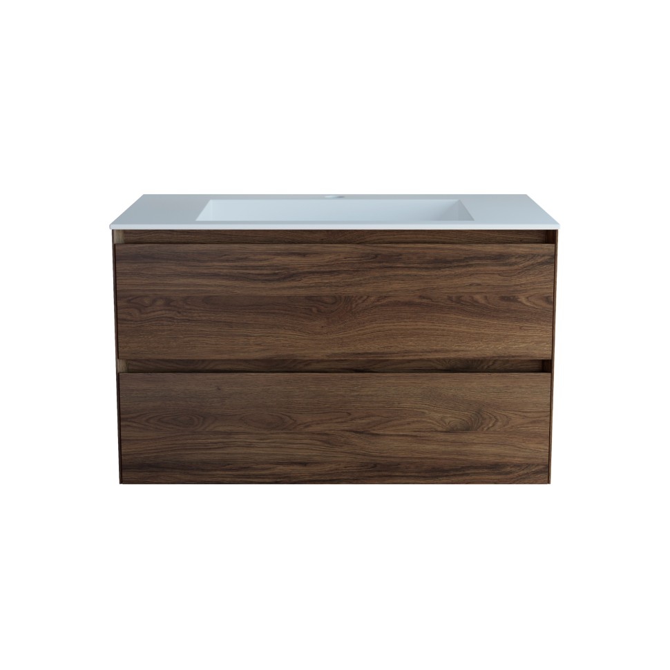 База под раковину Vincea  Luka 800 подвесная, 2 выкатных ящика soft-close, С.Oak