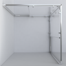 Душевой уголок Гарда (Garda) VSS-1G115115CLGM, 1150*1150, вороненая сталь, стекло прозрачное
