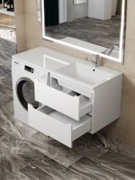 Тумба под стиральную машину подвесная Uperwood Tanos 60х47,5х50 см, белая