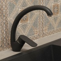 Смеситель для кухни высокий Uperwood ECON UPD-002-04, черныйатовый