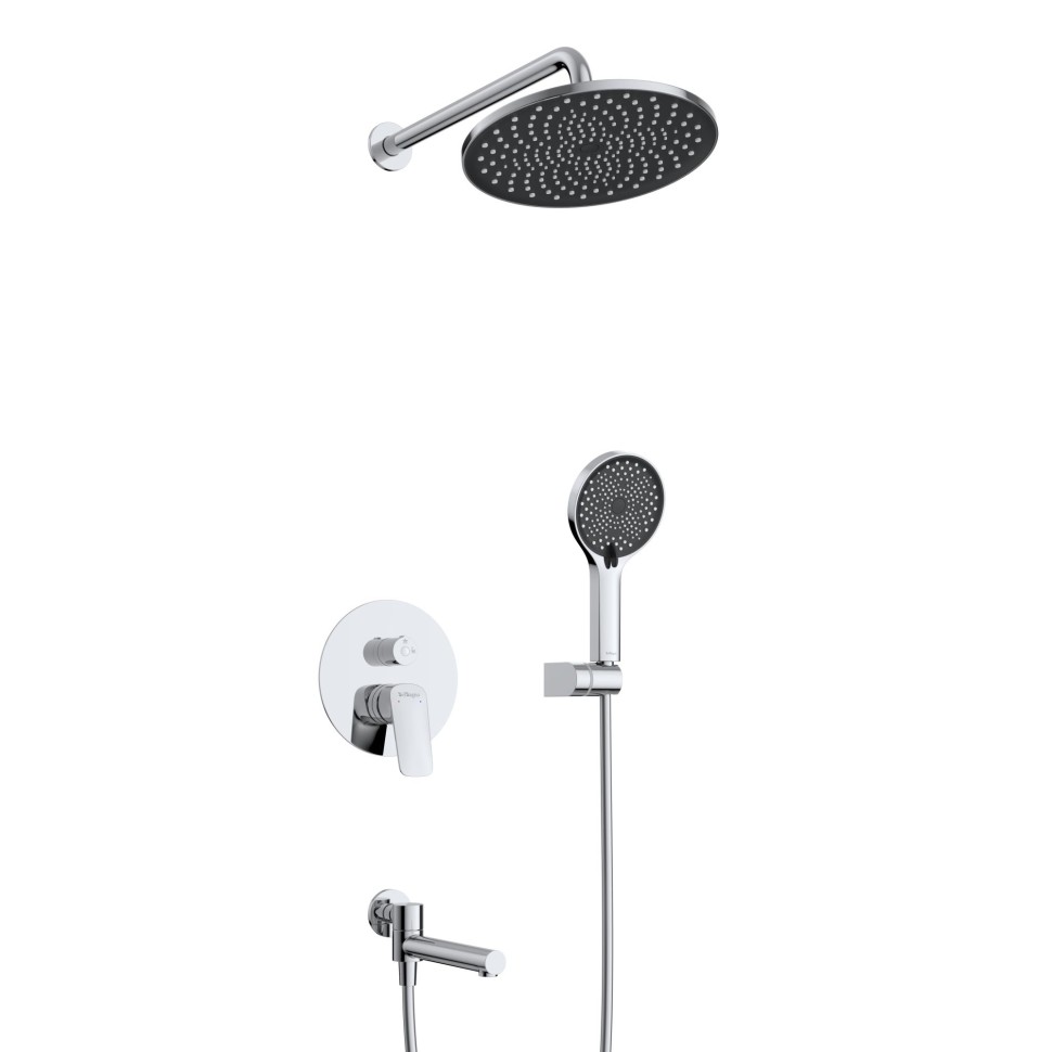 Душевой комплект встраиваемый с изливом BelBagno MARINO-VDSET-CRM
