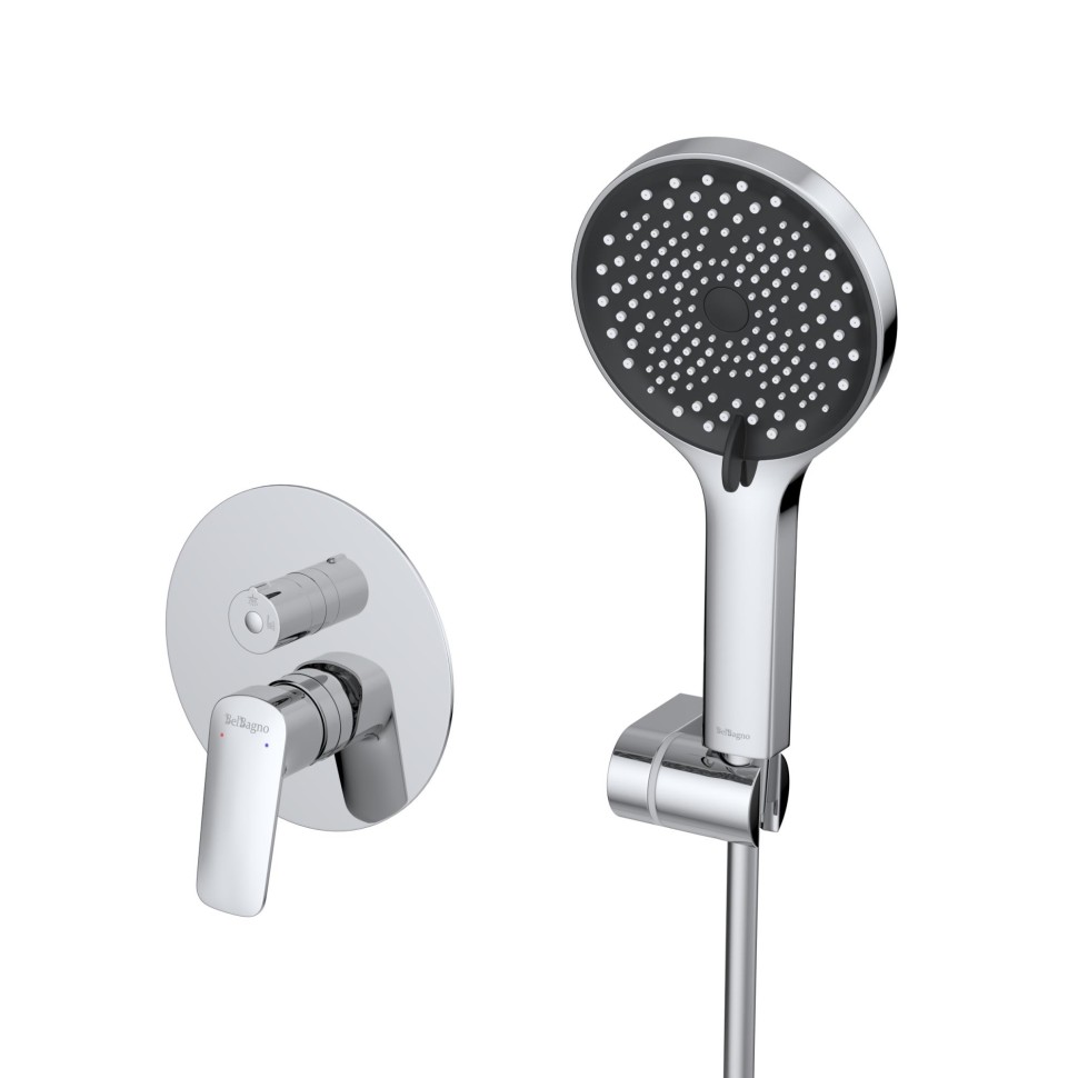 Душевой комплект встраиваемый с изливом BelBagno MARINO-VDSET-CRM