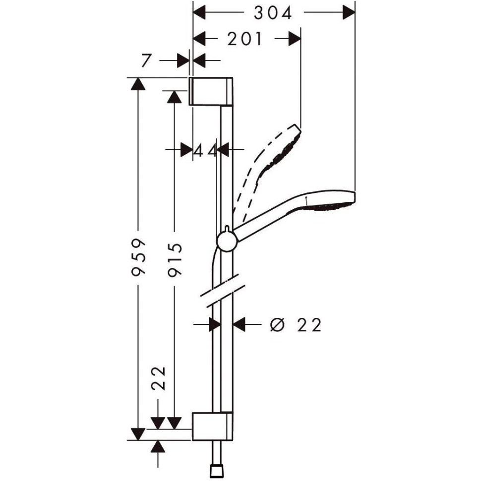 Душевой гарнитур Hansgrohe Croma Select E Vario 26592400 хром