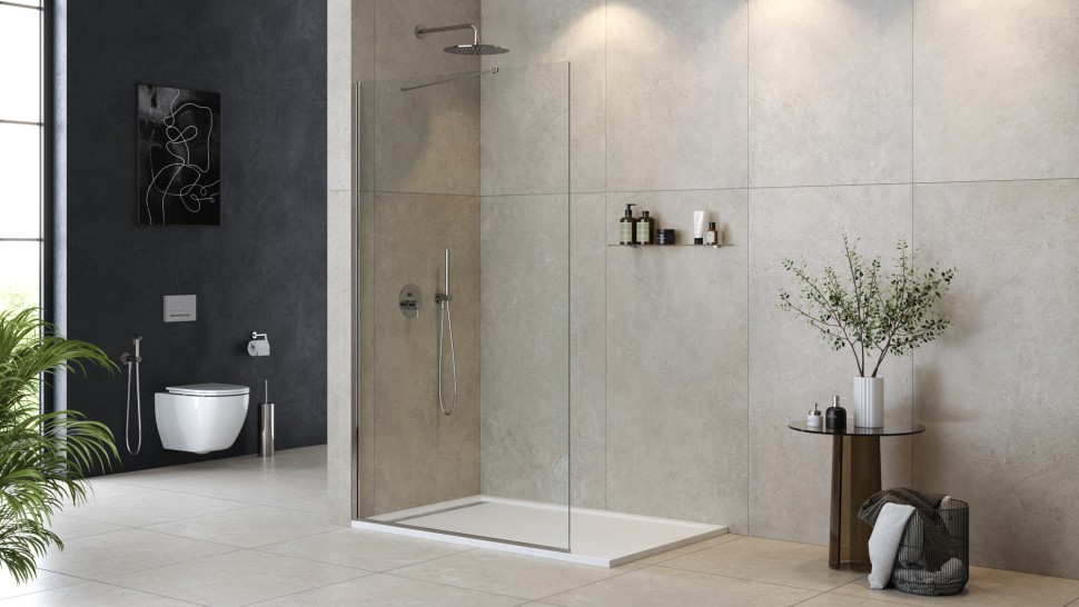 Душевая перегородка универсальная LIBERTA-L-1-TB-125-C-Cr