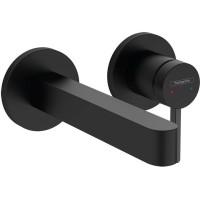Смеситель Hansgrohe Finoris для раковины, встраиваемый, излив: 16.8 см., внешняя часть, цвет: черный матовый 76051670