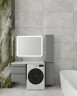 Тумба подвесная STYLE LINE "Даллас 110" Люкс Плюс серая с раковиной ESTETUS Даллас 1100*480 левый  