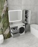 Тумба подвесная STYLE LINE "Даллас 110" Люкс Плюс серая с раковиной ESTETUS Даллас 1100*480 левый  