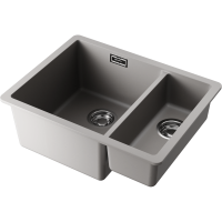 Кухонная мойка Omoikiri Kata 55-2-U-GR Artgranit/leningrad grey