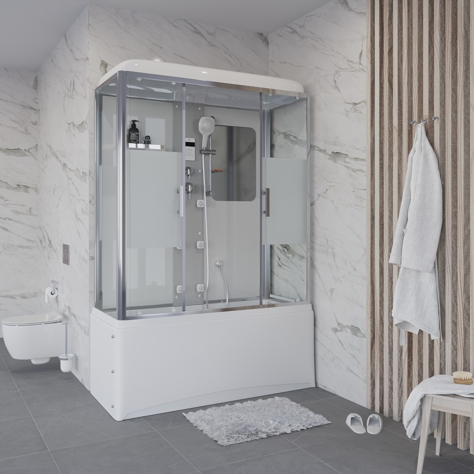 Душевая кабина Niagara Ultra NG-3170-01 (170х75х220) высокий поддон(56см),стекло матовое,4 места