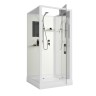 Душевая кабина Niagara Standart ST80/15Q/BK (80х80х200) квадрат,поддон 15см,распашная,проф.белый,без крыши,3 места