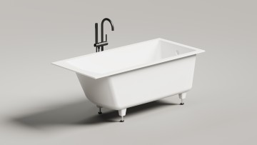 Ванна встраиваемая CASCATA 150x70 покраска по RAL полностью S-Stone Матовый