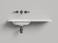 Раковина столешница ONDA EDGE OVAL 600-3000х400-700х146 S-Stone Матовое