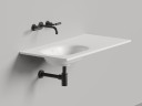 Раковина столешница ONDA EDGE OVAL 600-3000х400-700х146 S-Stone Матовое