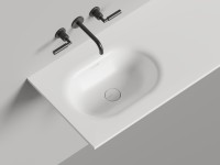 Раковина столешница ONDA EDGE OVAL 600-3000х400-700х146 S-Stone Матовое