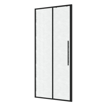 Дверь в нишу Niagara Nova NG-84-L10CHB (100х195) черный матовый,раздвижная влево,стекло шиншилла,1 место