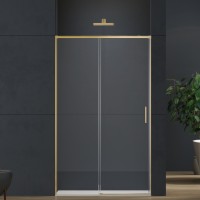 Душевая дверь Soft 2 VDS-3SO2140CLG, 1400, брашированное золото, стекло прозрачное