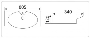 Умывальник CeramaLux STR4282B