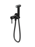 Смеситель с гигиеническим душем MILLEAU Tissage ML12056BK-GB с монтажным блоком (встройка), Черный глянец