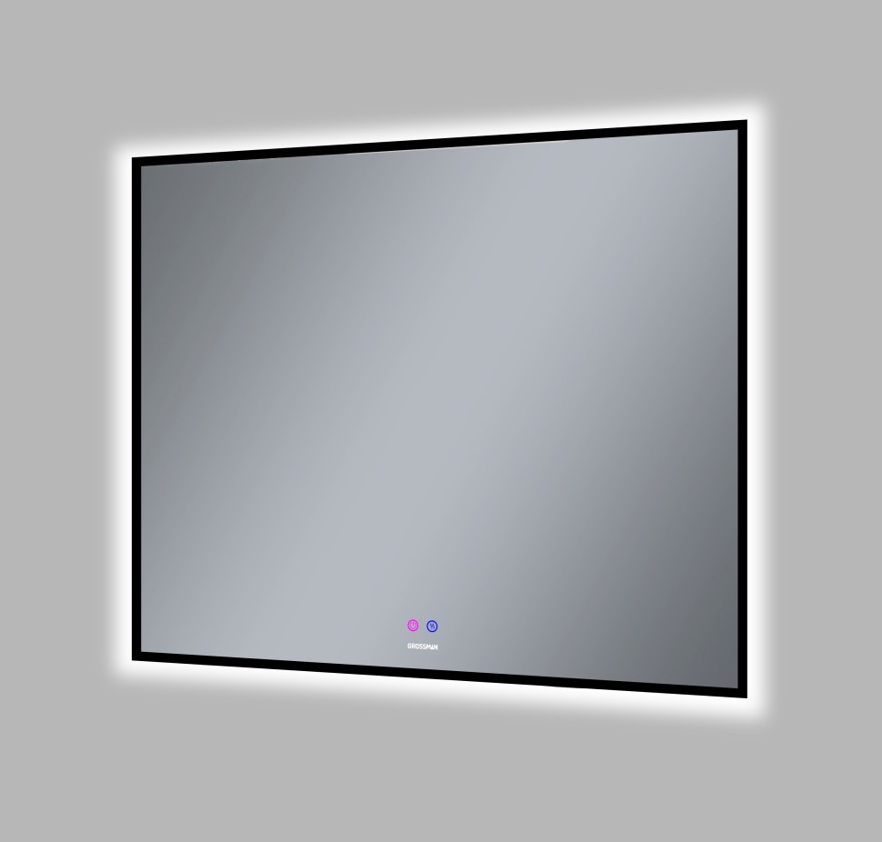 Зеркало PRAGMA-норма BLACK (900*800*45) LED с сенсорным выключателем и подогревом