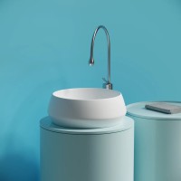 Раковина CERAMICANOVA Maya накладная круглая 400x400x140 белый матовый CN12004MW