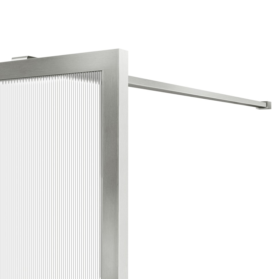 Душевая перегородка Волк-Ин (Walk-In) VSW-1HP120FLBN, 1200*2000, брашированный никель, стекло рифленое