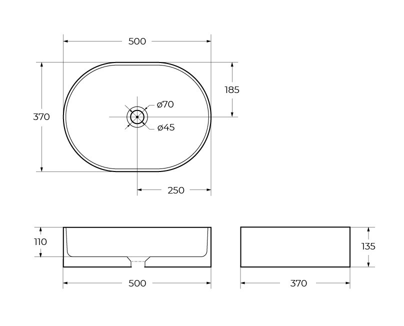 Накладная раковина BelBagno BB1483